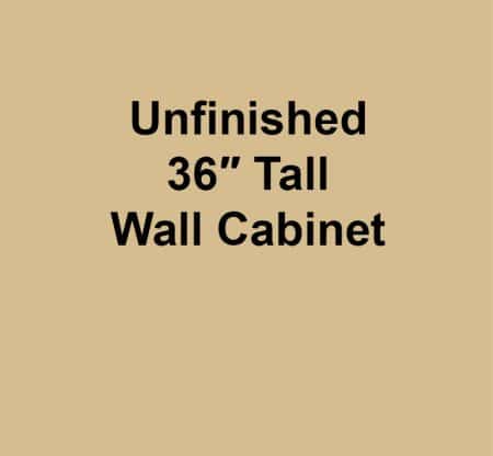 Unfinished 36″ Tall Wall Cabinet