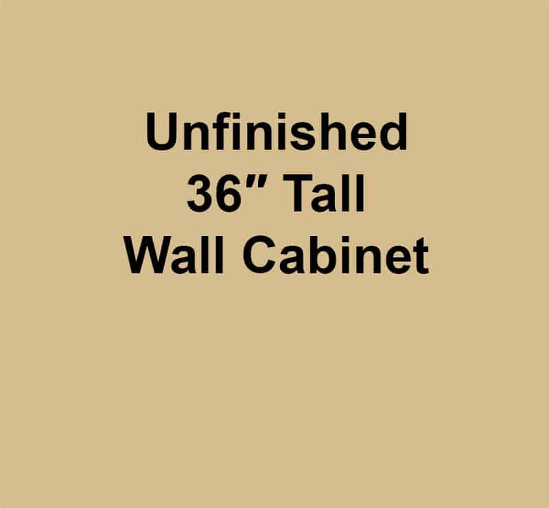 Unfinished 36″ Tall Wall Cabinet