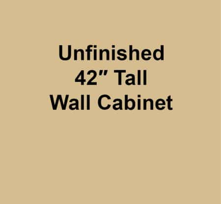 Unfinished 42" Tall Wall Cabinet