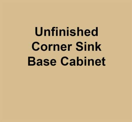 Unfinished Corner Sink Base Cabinet