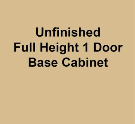 Unfinished Full Height Single Door Base Cabinet
