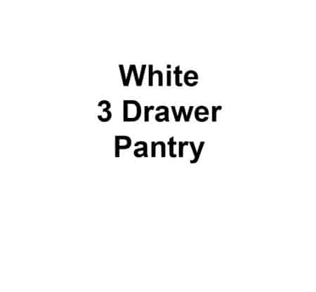 White 3 Drawer Pantry