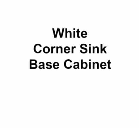 White Corner Sink Base Cabinet