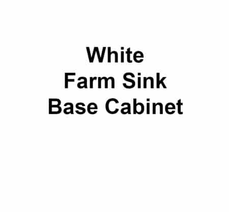 White Farm Sink Base Cabinet