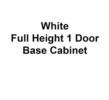 White Full Height Single Door Base Cabinet