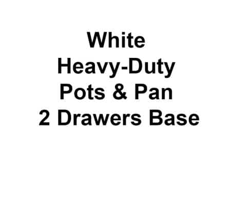 White Heavy-Duty Pots & Pan 2 Drawers Base
