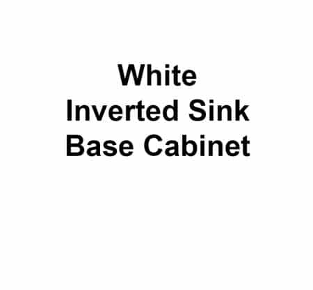 White Inverted Sink Base Cabinet