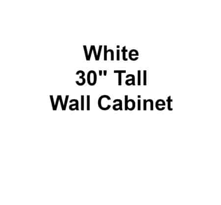 White 30" Tall Wall Cabinet