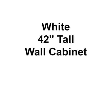 White 42" Tall Wall Cabinet