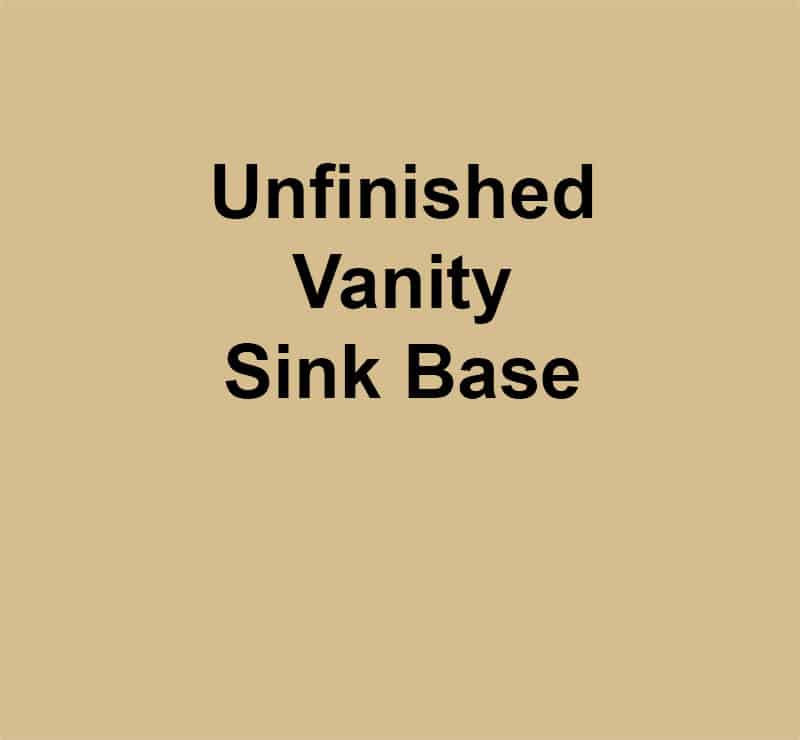 Unfinished Vanity Sink Base