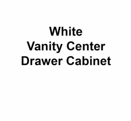 White Vanity Center Drawer Cabinet