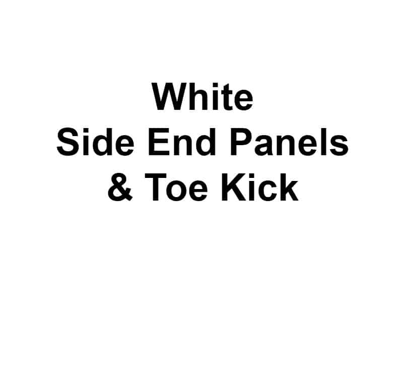White Side End Panels & Toe Kick