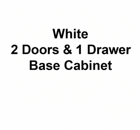 White Base Cabinet 2 Doors & 1 Drawer