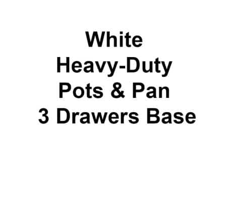 White Heavy-Duty Pots & Pan 3 Drawers Base